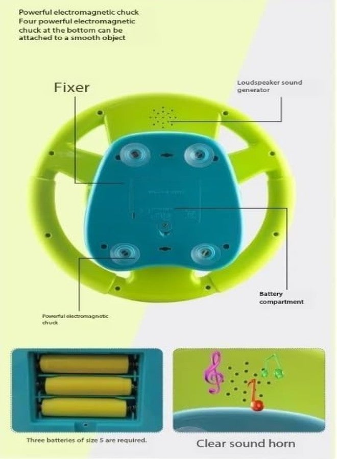 HARIRUP® Musicly Stering Wheel with Light & Game| Driving Car Toy with Light & Sound| Little Driver Steering Wheel| Car Steering Wheel Toy for Kids Best Gift - Image 4